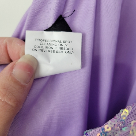 NWOT B. Darlin Juniors Iridescent Sequin Gown in Lilac Purple Size 11/12 - Picture 10 of 10